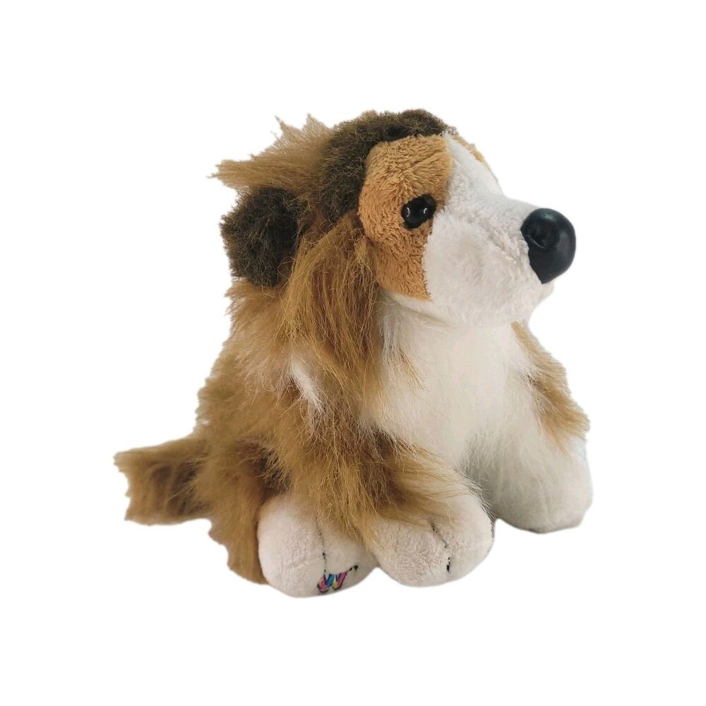 Webkins Collie Dog Plush Puppy 12" Lassie Stuffed Plush Ganz No‎ Tag